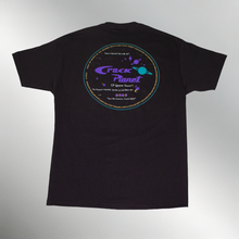 Load image into Gallery viewer, Crack Planet Space badge Tshirt BLACK
